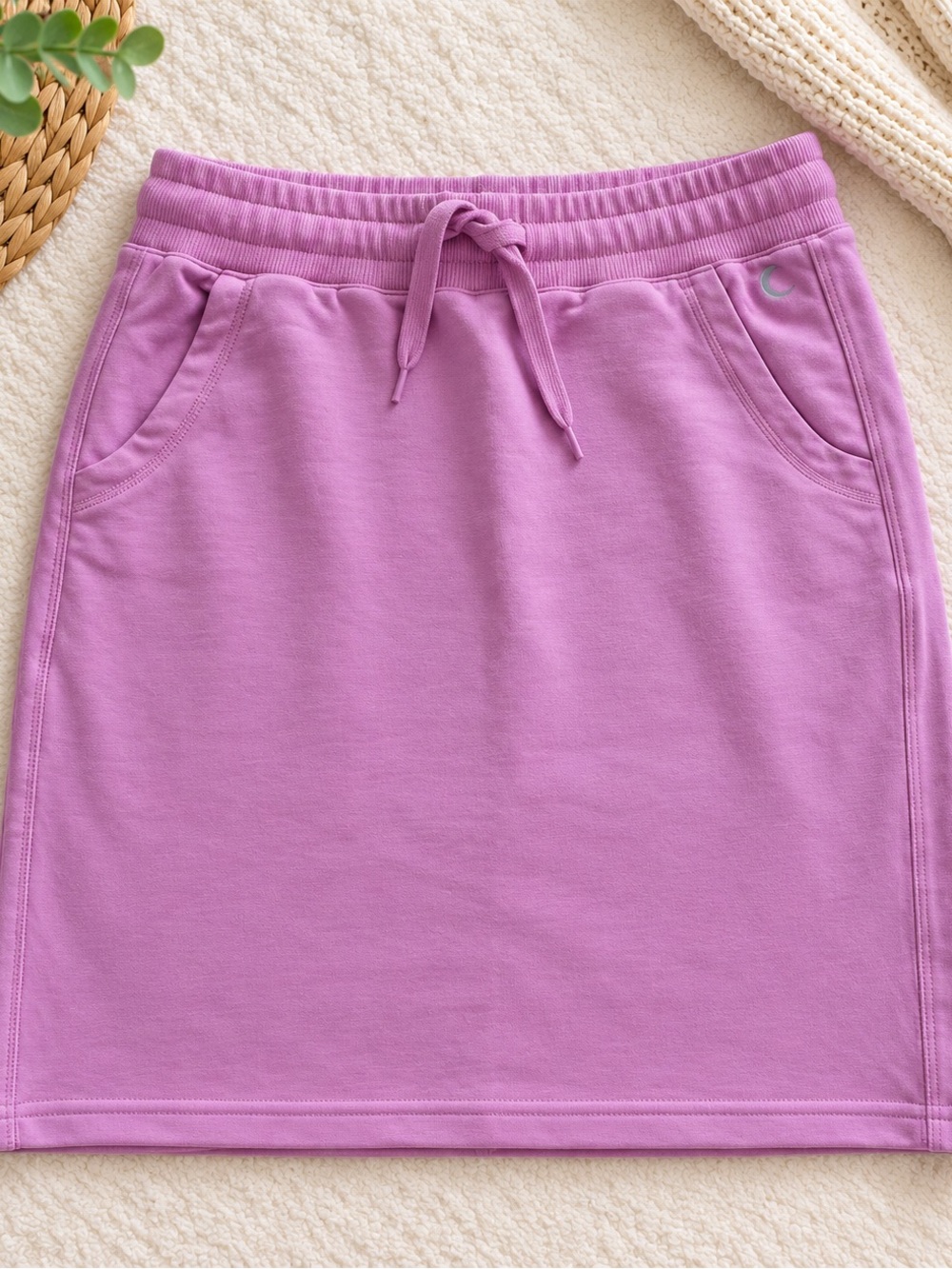 ZYIA Lavender Pink Pencil Skirt with Drawstring Waist